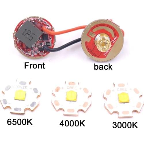 CREE XHP50 XHP50.2 6500K 4000K 3000K High Power LED Emitter 6V with Copper Base + 22mm 5mode 2.8v-4.2v 3000mA Driver Board
