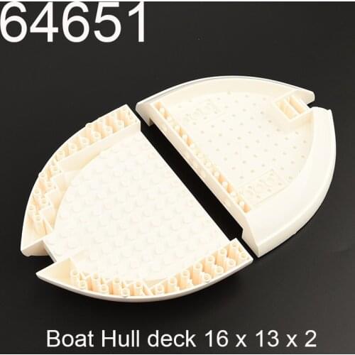 High-tech 64651 Building Blocks Technology parts 16x13x2 bow hull hull deck 1 PCS Educational toy for children