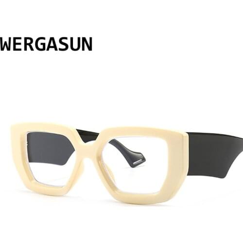 WERGASUN Ladies square Cat Eye Glasses Frames For Women Brand Designer Optical EyeGlasses Fashion Eyewear Computer Glasses