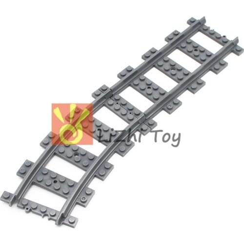 MOC 53400&53401 Train Track Plastic Straight&Curve DIY Enlighten Building Block Educational Toys Compatible with Building blocks