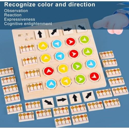 1 Set Educational Toy Cartoon Pattern Color Recognition Wooden Sorting Geometry Blocks Preschool Toy for Birthday Gift