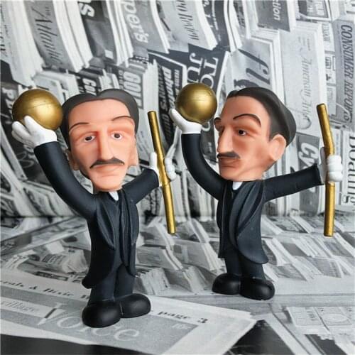 1pcs 7.5cm Alternating current Nikola tesla Action Figures doll kids collection model toy