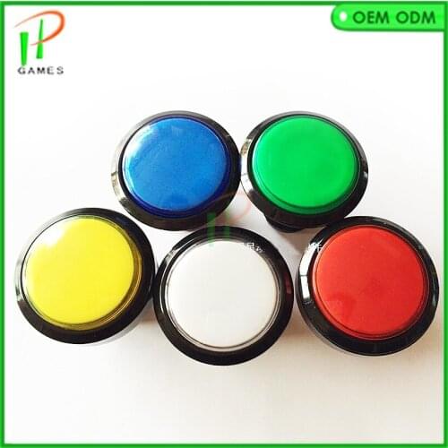 10pcs arcade button 12V led Illuminated Round Push Button convex straight push button