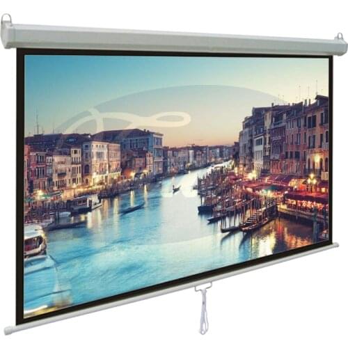 150 Inch 4:3 Manual Projector Screen 3D HD Wall Mounted Canvas Curtain For Home Theater