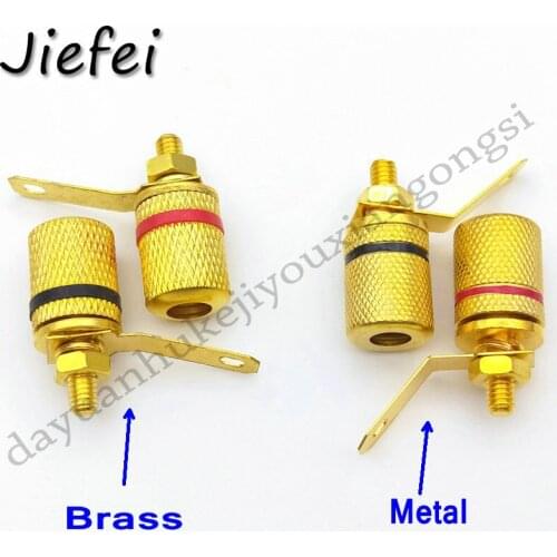 20-200Pcs Brass / Metal Gold Plated Amplifier Speaker Terminal Binding Post Banana Socket Connector Suitable for 4mm banana plug