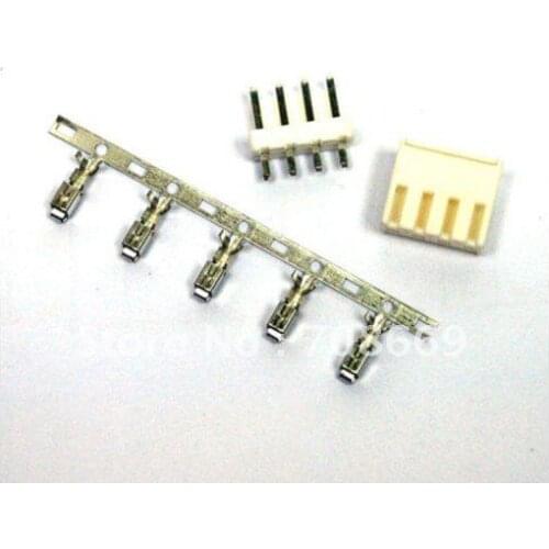 20 Sets VH 3.96mm Connector 4 pins Housing/Base/Pins
