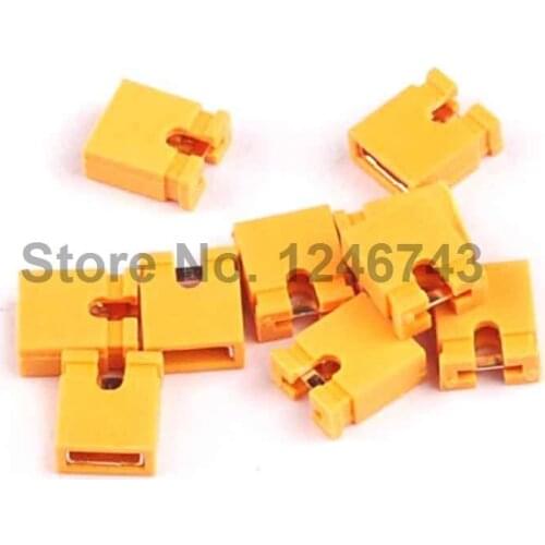 200PCS 2.54mm Standard Circuit Board Jumper Cap Shunts Yellow Short Circuit Cap