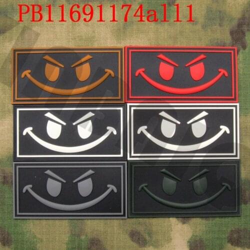 3D PVC patch SealTeam Smiley Face Morale Military Tactics