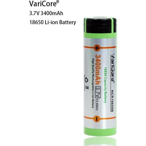 4PCS VariCore new orinal 3.7V 18650 3400mAh battery NCR18650B lithium battery suitable for flashlights