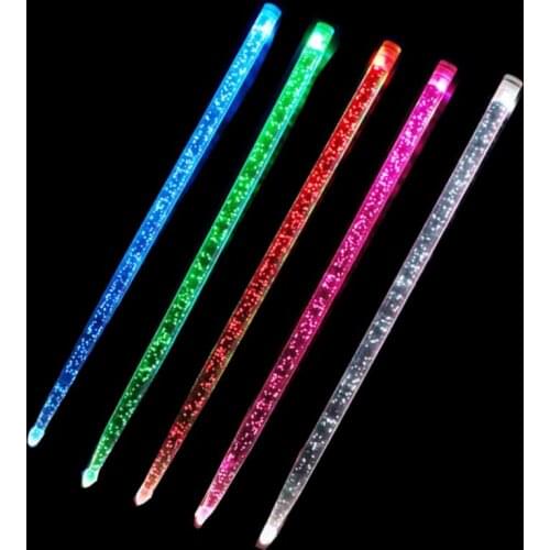 Acrylic 5A Flash Drum Stick Noctilucent Glow in The Dark Stage Performance Luminous Jazz Drumsticks