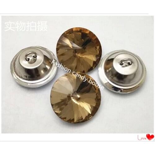 A21 Furniture Accessories crystal button buckle pouch crystal lens 20mm background wall decoration buttons