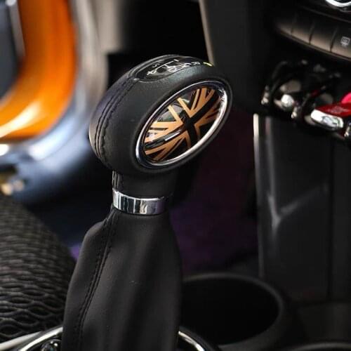 Union Jack Automatic Shift Knob Gears Head Cover Case Sticker For MINI Cooper One JCW Countryman F55 F56 F54 F57 F60 Car-Styling