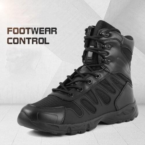 Black Tactical Military Boots Mens Sneakers Work Shoes Ultralight Breathable Hiking Hunting Shoes Men Botas Militares Hombre