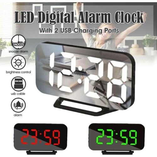 Digital Alarm Clock Desk Table Clock Led Screen Alarm Clocks For Child Kids Bedroom Temperature Snooze Function Home Decor