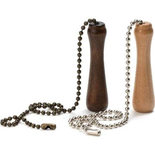 Wooden Pillars Walnut Pendant 11 Inch Antique Lighting Fans Brass Pull Chain Ceiling Fans Ventilation High Quality Tools