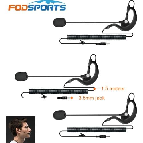 Fodsports V4 V6 Intercom Earhook Headset for Football Referee Judge Arbitration Referee Bicycle Unilateral Earpiece Earphone