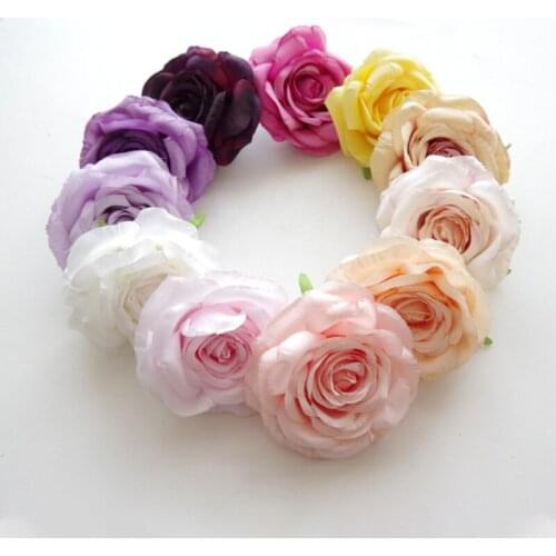 Simulation of Kenyan Rose Head Home Decoration Arch Flower Silk Background Net Red Wall Wedding Road Diversion Simple Flower Art