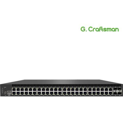 Full Gigabit 48 Port Poe Switch Support IEEE802.3af/at CCTV 5MP 8MP IP Camera Wireless AP 100/1000/10000Mbps 4 SFP CE