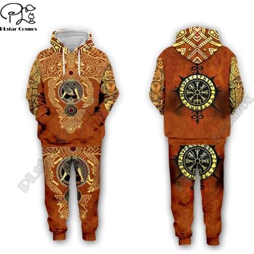 Men for women Viking tattoo 3d all ove Printed Set hoodie Unisex streetwear hip hop Tracksuit Cosplay costumes style-8