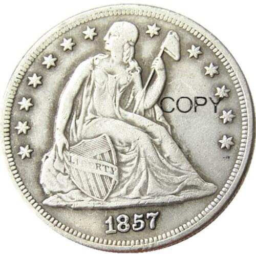 US Coins 1857 Seated Liberty Dollar copy Coins Silver Plated
