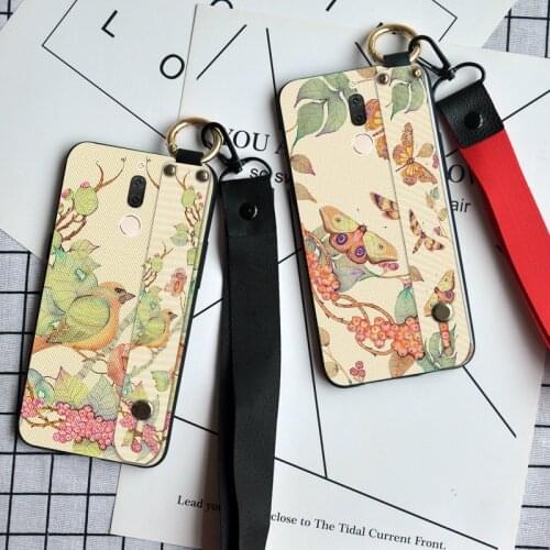 Wrist Strap Soft Phone Case For Huawei Mate 9 Pro 10 Lite P10 Plus Phone Holder Lanyard Cover For Huawei Nova 2i 2 3 3i 3E 4 4E