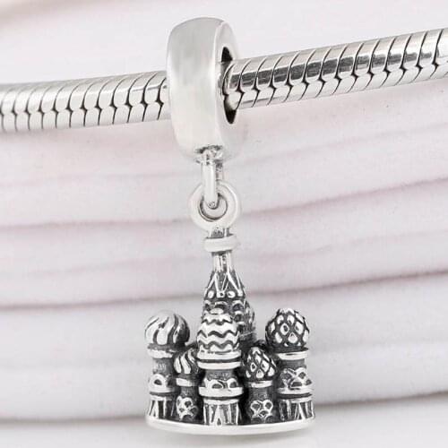 Original Vintage ST. Basils Cathedral Pendant Beads Fit 925 Sterling Silver Bead Charm Pandora Bracelet Bangle Jewelry