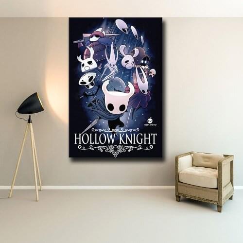 Hollow Knight Map The Game Poster Decoration Painting of The on HD Canvas canvas painting Of Hallownest poster wall art canvas
