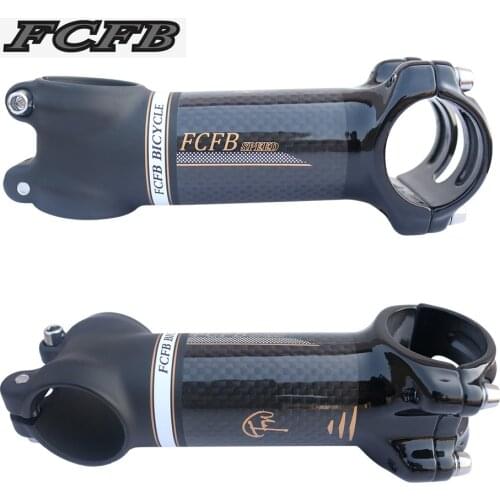 Bike stem FCFB stem alloy + 3k carbon fiber stem MTB road bike stem angle 6 angle 17 matt and glossy gold color