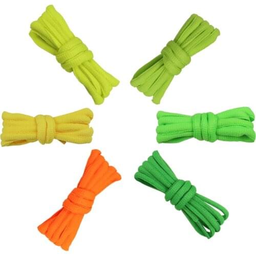 Weiou 8.5MM Bright Polyester Cotton Ropes For Hoodie Hat Pretty Green Yellow Solid Colorful Oval Type Labor Shoe Lace Ellipse