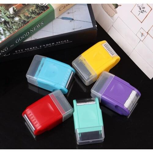 Privacy Information Protect Stamp Identity Protection Roller Stamp ID Guard Portable Information Coverage Messy Code Roller