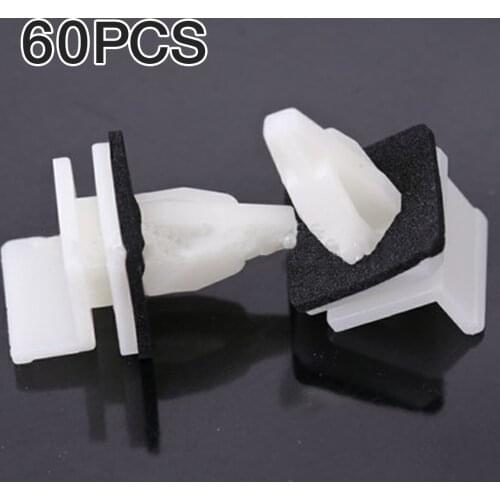 60Pcs Car Mounting Clip Side Skirt Rocker Panel Sill Seal Trim Retainer 91513SM4000 Fit for Honda Accord Civic Legend RSX Acura