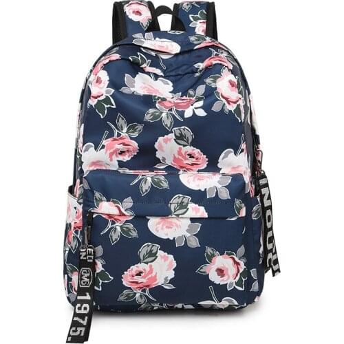 Women Flower Printing Laptop Backpacks School Bags for Teenager Girls Rucksack Travel Backpack Women Mochila Feminina Sac a Dos