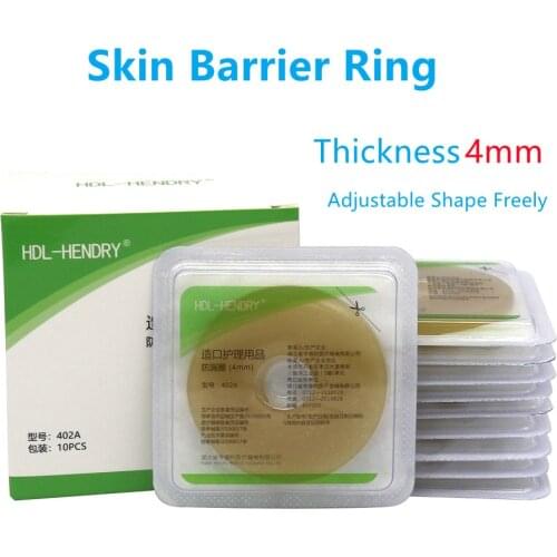 10pcs Lot Skin Barrier Ring 4mm Thickness Moldable Professional Ostomy Barrier for Colostomy Bag Stoma Care Assistance 402A