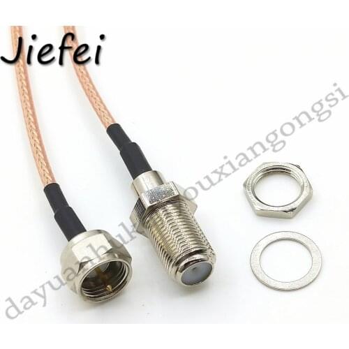 20-50Pcs 15cm 30cm 50cm high quality F male to F female plug coaxial pigtail jumper RG316 cable 50 ohm low loss F to F