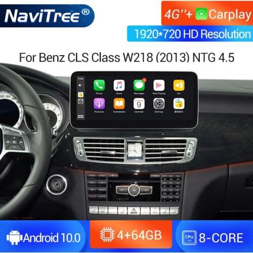 4G LTE HD 1920*720 Android 10.0 10.25''IPS 4+64GB Car Radio Player for Mercedes Benz CLS Class W218 2011-2018 NTG 4.0 4.5 5.0 BT