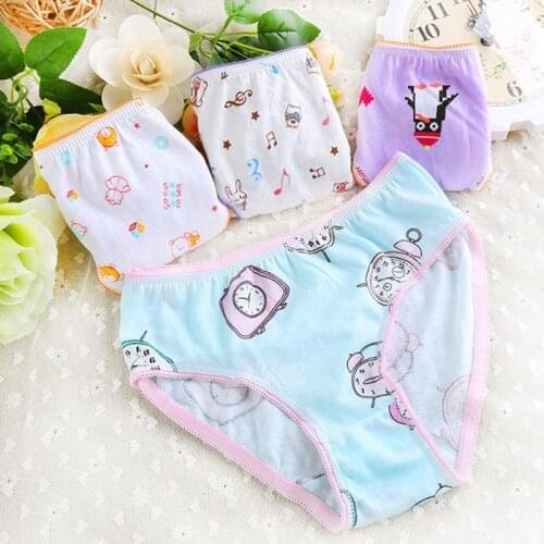 6Pieces clock music note penguin bear rabbit girls briefs trunk boxers kids shorts child panties cotton pants children underwear
