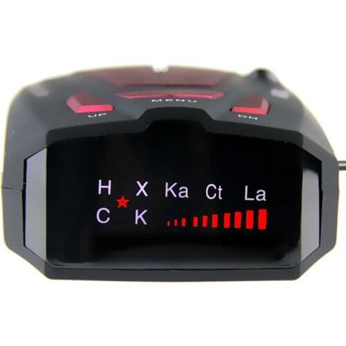 Hot! 16 Band Anti Car Radar Detector Russian/English for Car V7 X K NK Ku Ka Laser VG-2 LED Display Red Car Detector