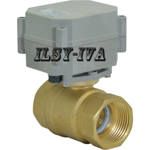 DC24V DN25 electric water valve,2 way brass electric ball valve