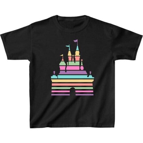 Castle Kids Shirt Walt Castle World T-Shirt Rainbow Magic Kingdom Tee Family Vacation Trip Shirt Children Clothes Girls Boys Tee