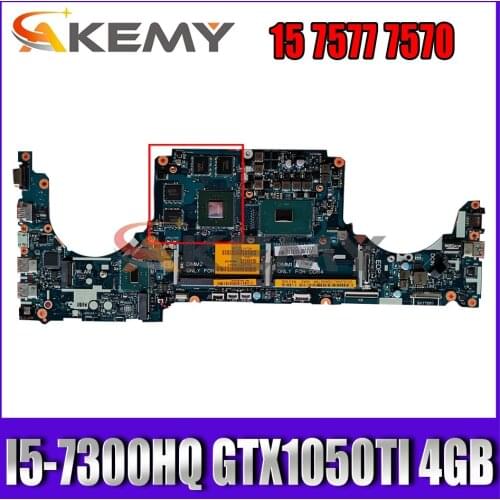 FOR DELL Vostro 7570 7577 Laptop Motherboard I5-7300HQ GTX1050TI 4GB CKA50 CKF50 LA-E991P CN-0WRRNY WRRNY Mainboard 100%test