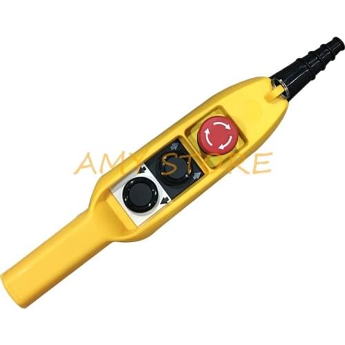 COB-61E 61ES TY-3A TY-3D Rainproof Hoist Crane Truck Push Button Switch Control Station Single Double Speed with Emergency Stop