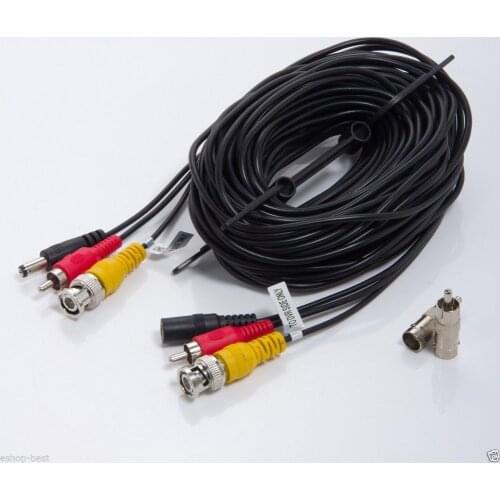 50ft/15M Security CCTV Camera Video Audio Power Cable RCA BNC Surveillance Cord