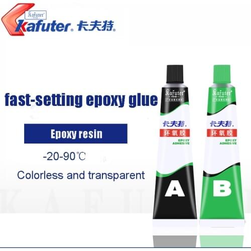 Kafuter AB glue 3 tons type fast solid transparent epoxy use for plastic crystal gem glass ceramic metal quick-drying glue