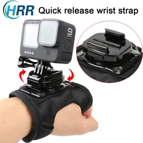 Wrist Strap Mount for GoPro Hero 9/8/7/6/5/4/3+,360 Degree Panoramic Swiveling Hand Glove Mount for SJCAM AKASO DJI OSMO Action