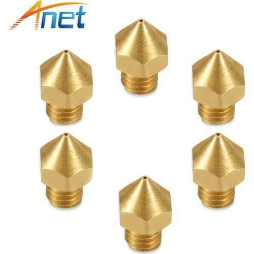 20Pcs/Lot Brass Nozzle 3D Printer Parts 0.2mm 0.3mm 0.4mm 0.5mm 0.6mm for MakerBot RepRap UP Mendel I3 Printer