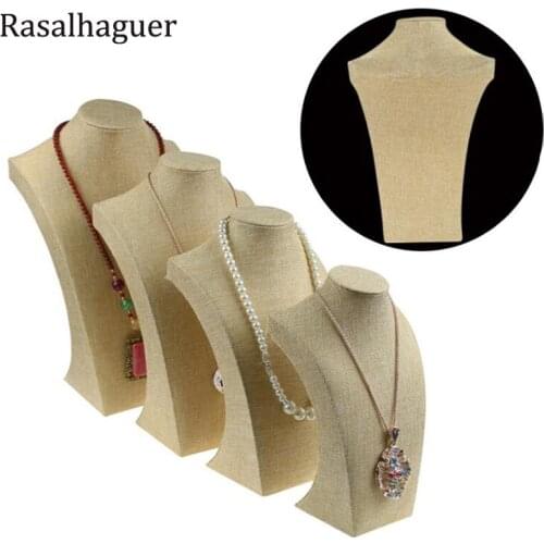 Linen Jewelry Display Jewelry Organizer Jewelry Stand Packaging Stand for Jewelry Necklace Display Shelf Necklace Bust Wholesal