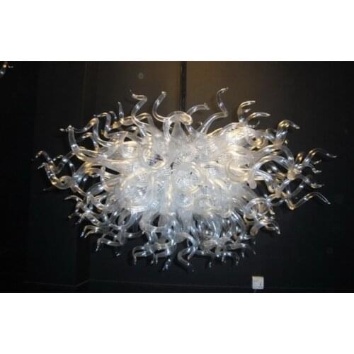 LR099-100% Hand Blown Home Decor Style Murano Clear Glass Crystal Chandelier Lighting