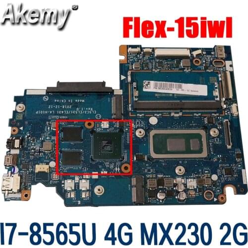 For Lenovo Flex-15iwl S340-14IWL S340-15IWL laptop motherboard LA-H101P with CPU I7-8565U RAM 4G GPU MX230 2G 100% test work