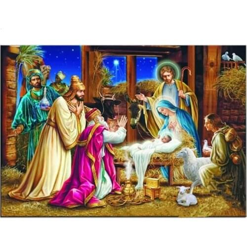 5d Diy Diamond Painting Jesus Christ Birth Christmas Mozaik puzzle Diamond painting by numbers Needlework Religious