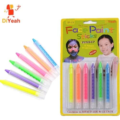 Face Paints Neon Body Paint Face Painting Color maquillage Halloween Makeup schmink Sticker Pigment Art Model Marker Flag Design